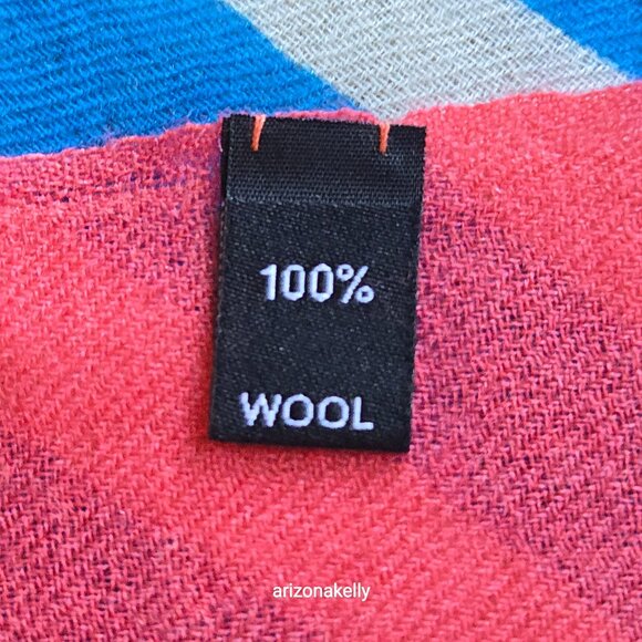 Hermès WOOL STOLE Charmes des Plages Normandes Rectangle Scarf Beach Cabanas - Picture 4 of 16